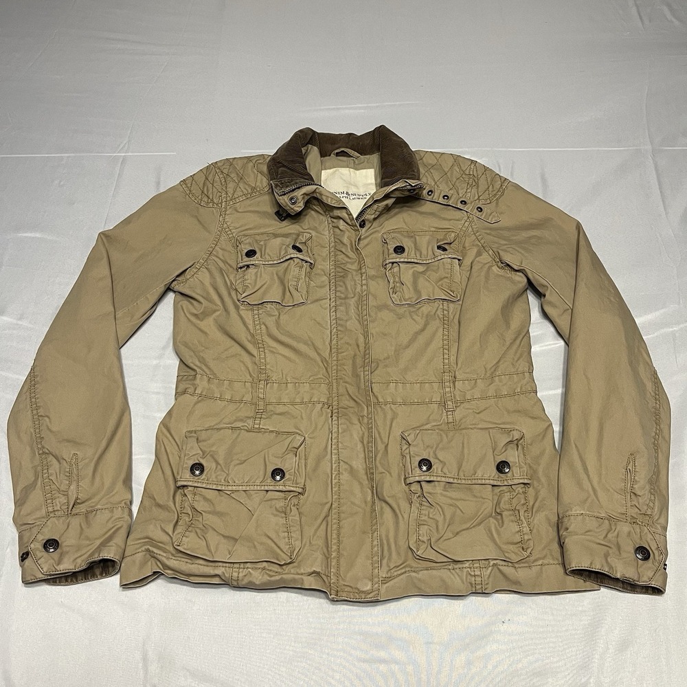 Denim & Supply Ralph Lauren Womens Field Jacket Size M Khaki Cotton Utility